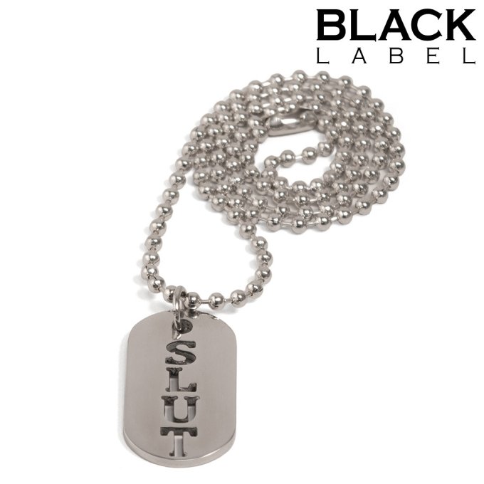 Plaque DogTag Kink Slut 4.5 x 2.5cm