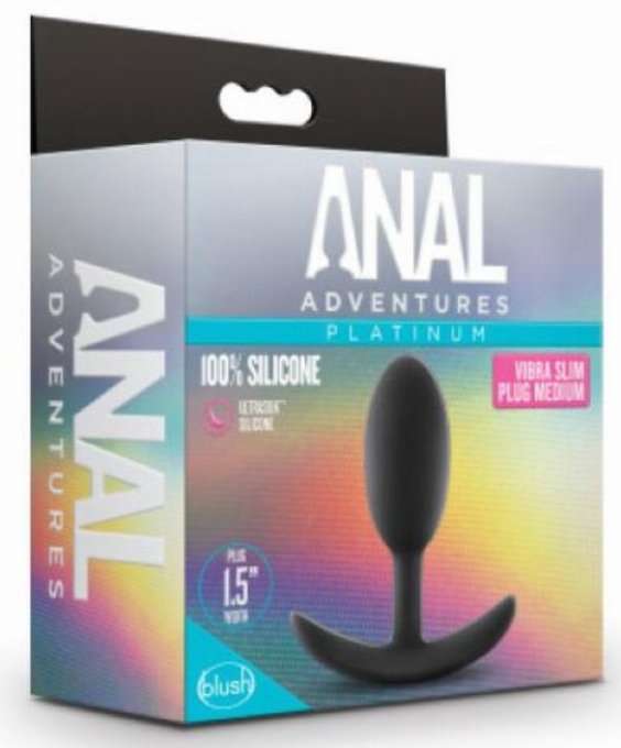 Plug Anal Adventures Vibra Slim Medium 9 x 4cm