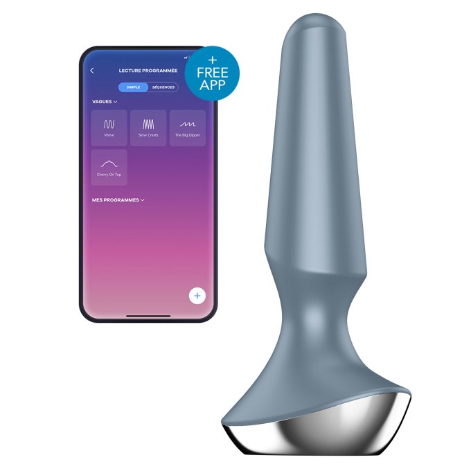 Plug anal vibrant connecté Ilicious 2 Satisfyer 10 x 3cm Gris