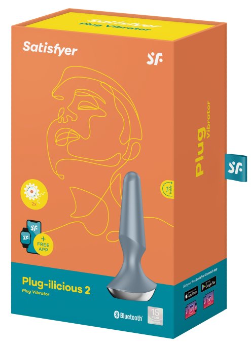 Plug anal vibrant connecté Ilicious 2 Satisfyer 10 x 3cm Gris