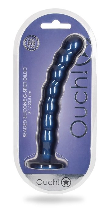 Plug Beaded G-Spot L 20.5 x 3.2cm Bleu