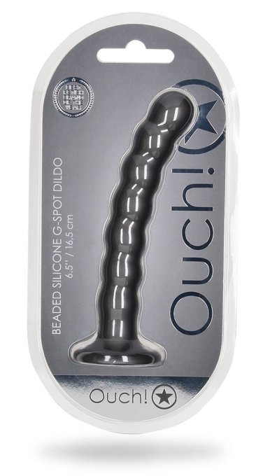 Plug Beaded G-Spot M 16.5 x 2.5cm Gris