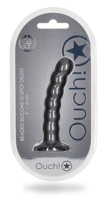 Plug Beaded G-Spot S 13 x 2.5cm Gris
