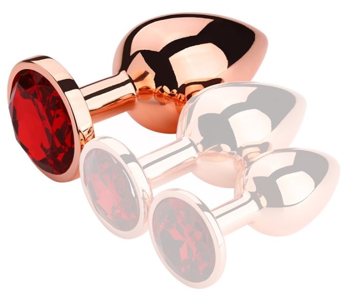 Plug Bijou anal RedGold L 8.5 x 4cm Bijou Rouge