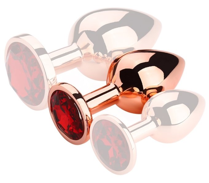Plug Bijou anal RedGold M 7.5 x 3.3cm Bijou Rouge