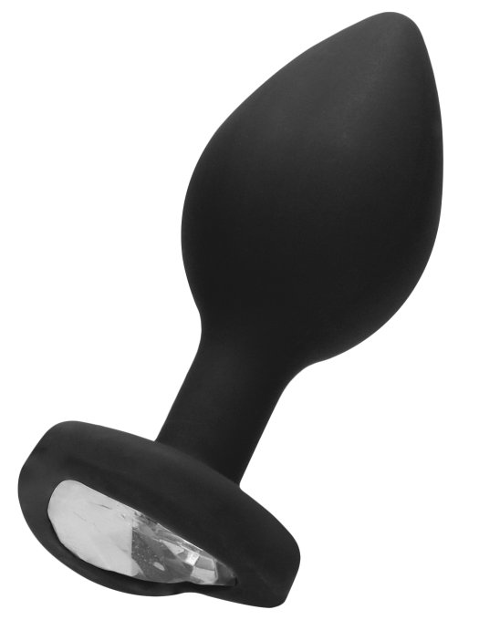 Plug Bijou Anal silicone Heart Noir 6 x 2.8 cm
