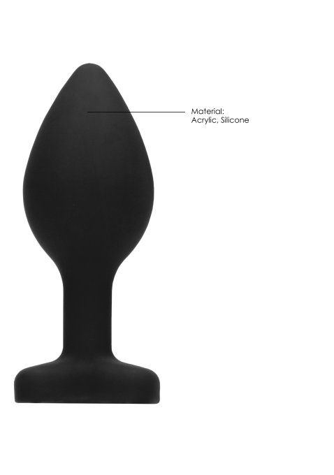 Plug Bijou Anal silicone Heart Noir 6 x 2.8 cm