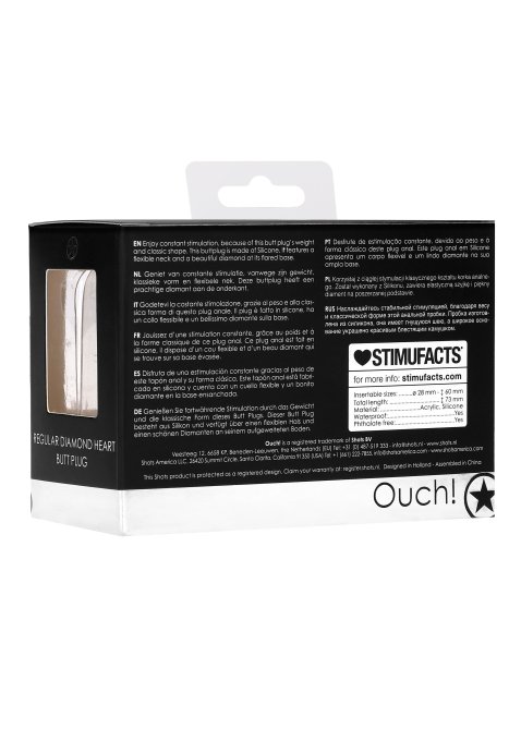 Plug Bijou Anal silicone Heart Noir 6 x 2.8 cm