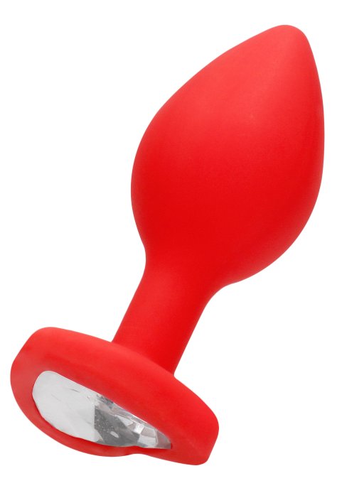 Plug Bijou Anal Silicone Heart Rouge 6 x 2.8 cm