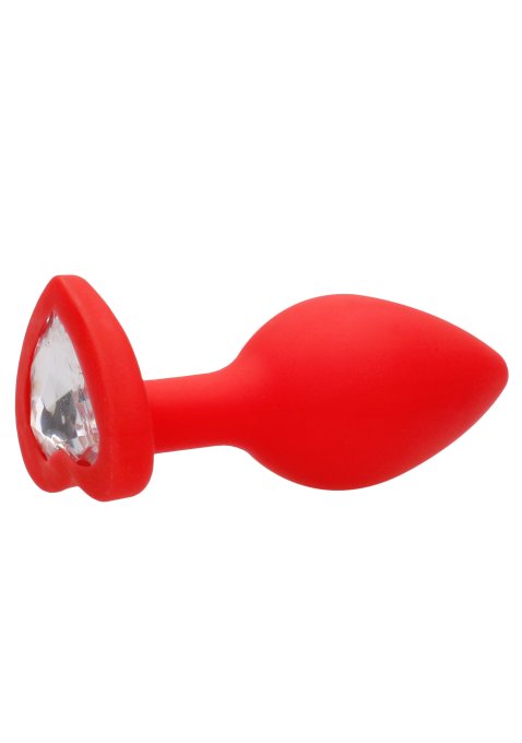 Plug Bijou Anal Silicone Heart Rouge 6 x 2.8 cm