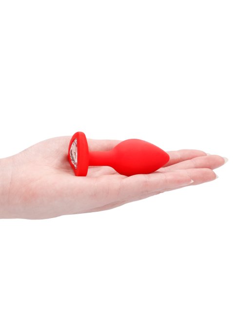 Plug Bijou Anal Silicone Heart Rouge 6 x 2.8 cm