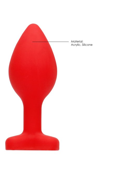 Plug Bijou Anal Silicone Heart Rouge 6 x 2.8 cm