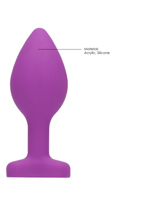 Plug Bijou Anal silicone Heart Violet 6 x 2.8 cm