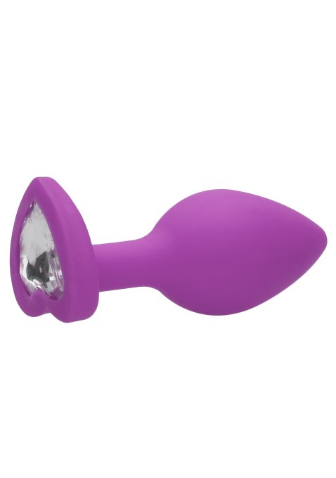 Plug Bijou Anal silicone Heart Violet 6 x 2.8 cm