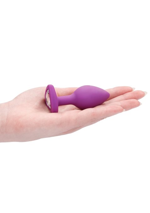 Plug Bijou Anal silicone Heart Violet 6 x 2.8 cm
