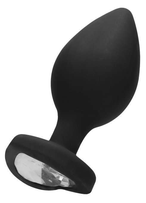 Plug Bijou Anal silicone Heart Noir 8 x 4 cm