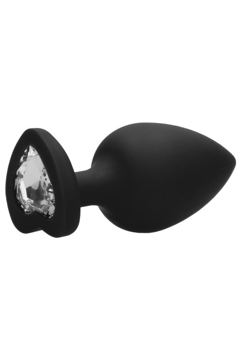 Plug Bijou Anal silicone Heart Noir 8 x 4 cm