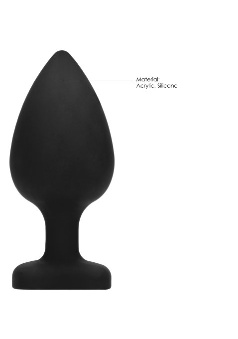 Plug Bijou Anal silicone Heart Noir 8 x 4 cm