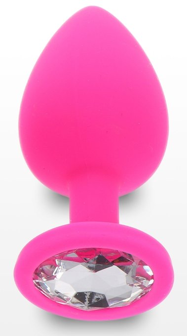 Plug Bijou Diamond Booty L 9 x 4cm Rose
