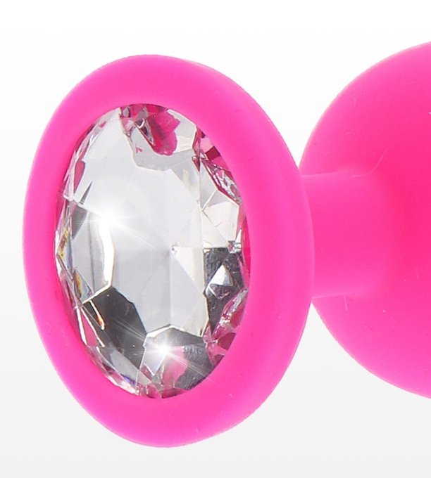 Plug Bijou Diamond Booty L 9 x 4cm Rose