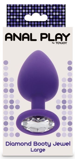 Plug Bijou Diamond Booty L 9 x 4cm Violet