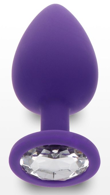 Plug Bijou Diamond Booty L 9 x 4cm Violet