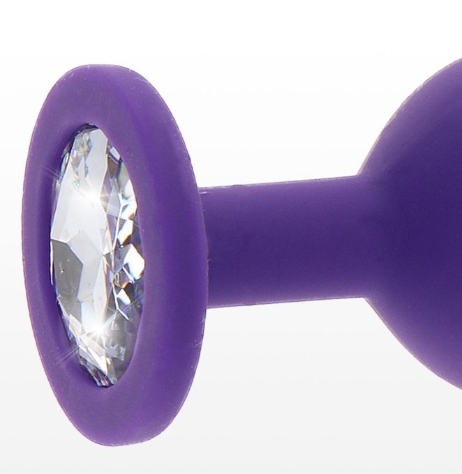 Plug Bijou Diamond Booty L 9 x 4cm Violet