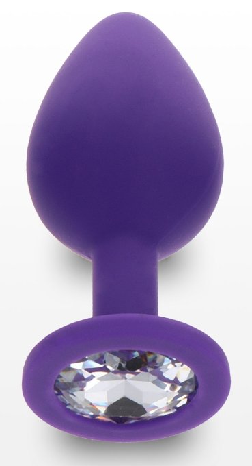 Plug Bijou Diamond Booty M 7 x 3.5cm Violet