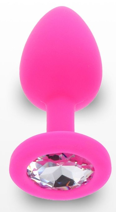 Plug bijou Diamond Booty S 6 x 2.8cm Rose