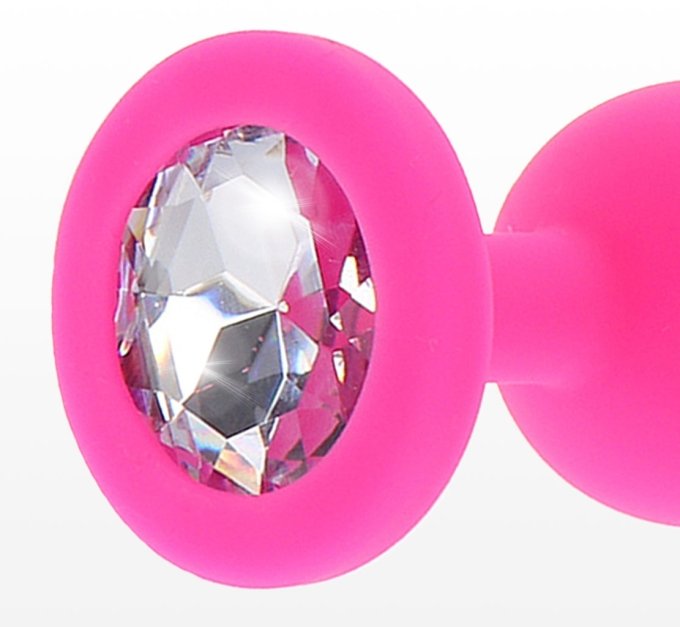 Plug bijou Diamond Booty S 6 x 2.8cm Rose