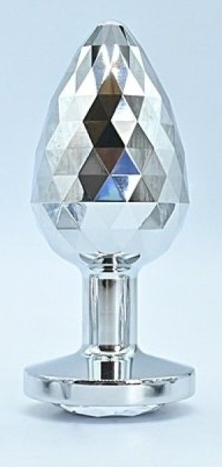 Plug Bijou IKONIK DIAMOND L 8 x 4 cm Argent
