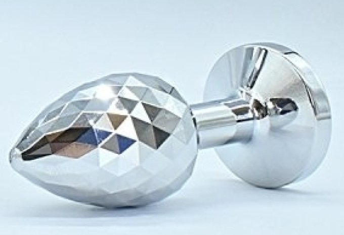 Plug Bijou IKONIK DIAMOND L 8 x 4 cm Argent