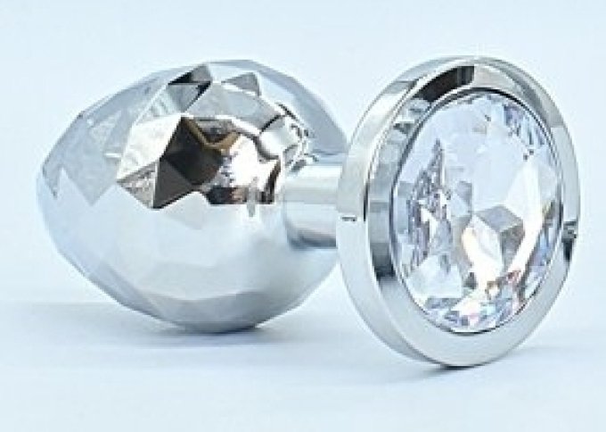 Plug Bijou IKONIK DIAMOND L 8 x 4 cm Argent