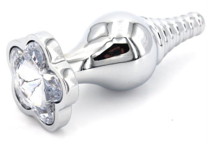 Plug Bijou Leaf 7 x 2.7cm Transparent