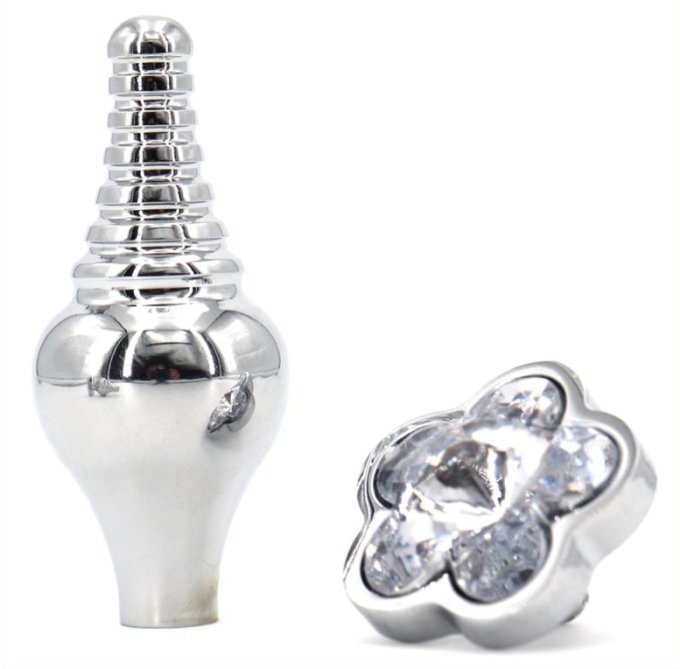 Plug Bijou Leaf 7 x 2.7cm Transparent