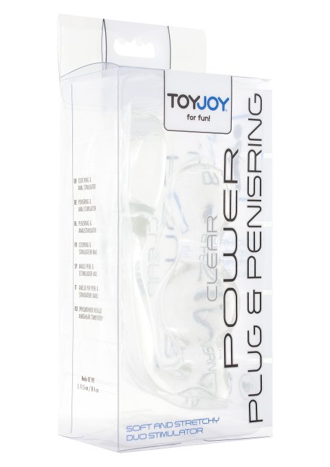 Plug + Cockring Power Duo 9 x 4cm - Anneau 40mm Transparent