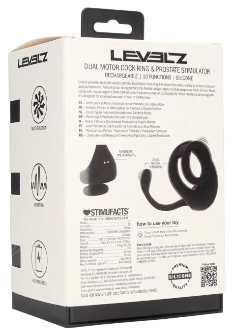 Plug-Cockring vibrant Pointeez 10 Vibrations