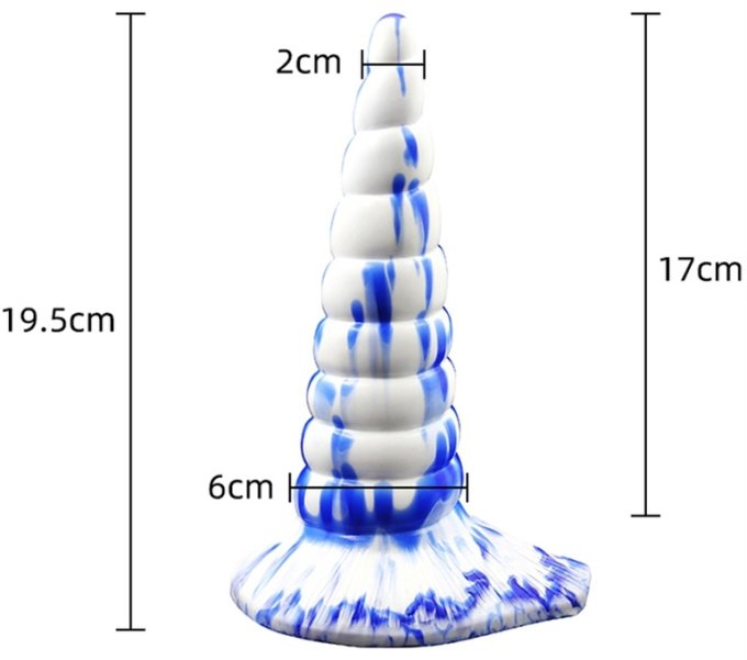 Plug Couleur Unicorn 18 x 6cm Bleu-Blanc