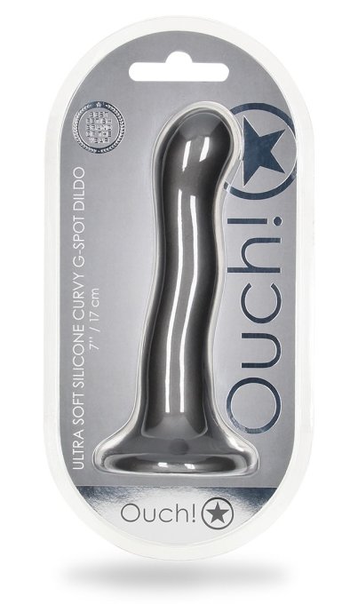 Plug Curvy G-Spot 17 x 3.5cm Gris