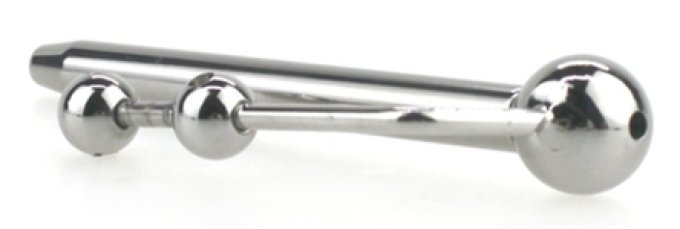 Plug d'urètre percé Longy 8cm - Diamètre 5.5 à 8mm