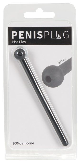 Plug d'urètre percé Piss Play 10.5cm - Diamètre 7mm