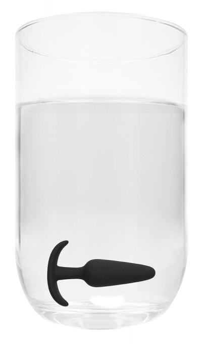 Plug en silicone Slim Butt 7.5 x 2cm Noir
