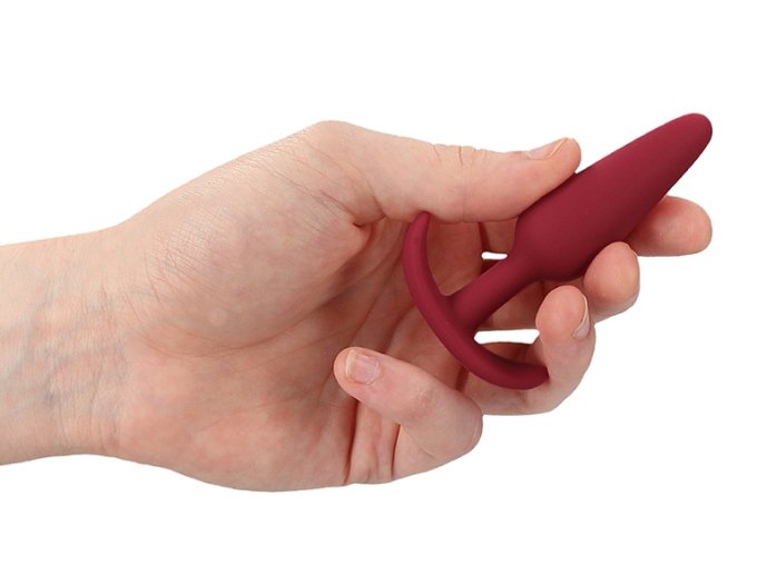 Plug en silicone Slim Butt 7.5 x 2cm Rouge
