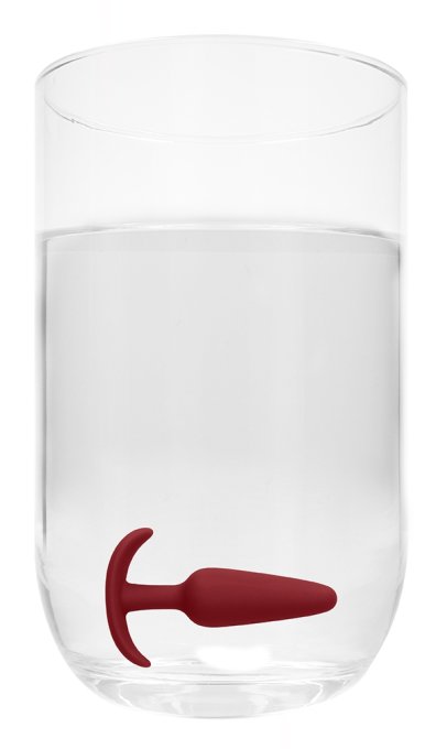 Plug en silicone Slim Butt 7.5 x 2cm Rouge