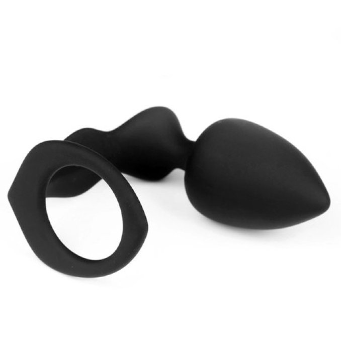 Plug et Cockring Silicone 8cm