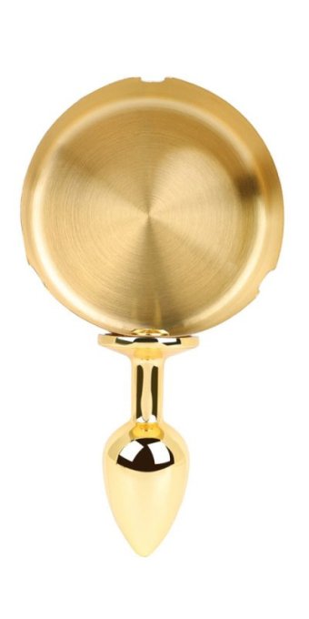 Plug métal Ashes round doré 6 x 2.5cm