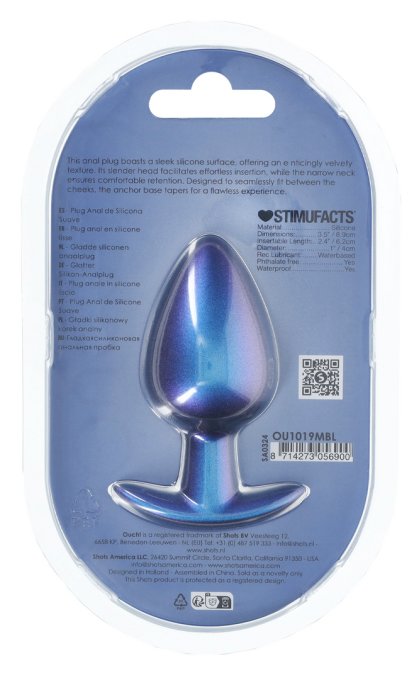 Plug Metally L 7.5 x 4cm Bleu
