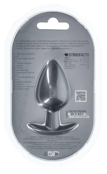 Plug Metally L 7.5 x 4cm Gris