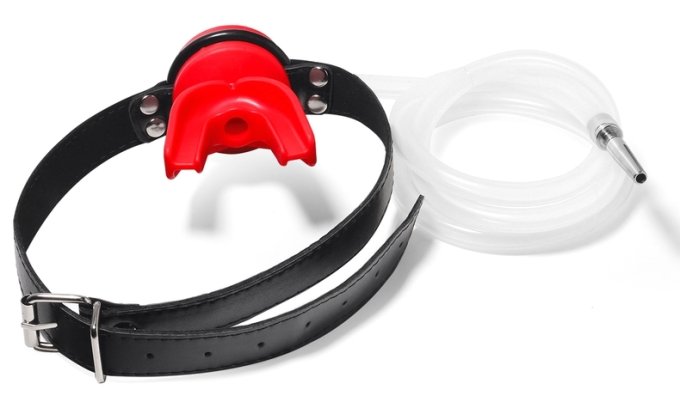Plug Pénis avec Bâillon Urinoir - Plug 4 x 0.7cm Rouge