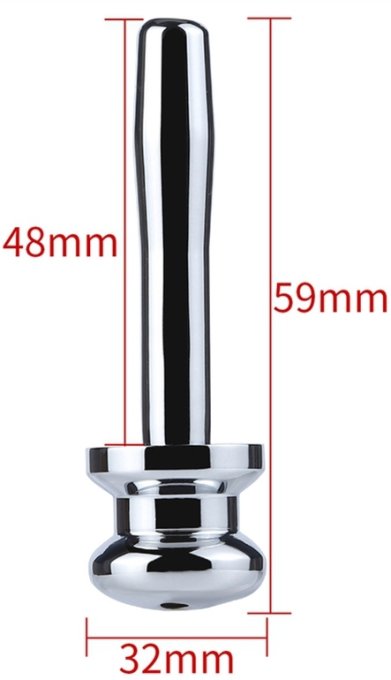 Plug pénis percé Hollow 5cm - Diamètre 9mm
